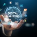 Human,Hold,Digital,Online,Marketing,Commerce,Sale,,Website,Advertising,,Promotion